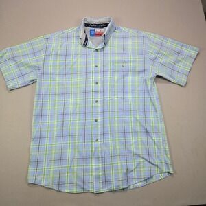 Wrangler George Strait Cowboy Cut Plaid Short Sleeve Button Up Shirt Men's